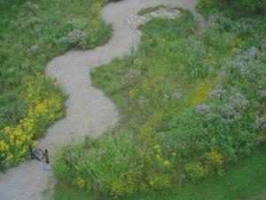 Aerial view of the Sacred Embrace Earthwork. Photo by Michele Banker.