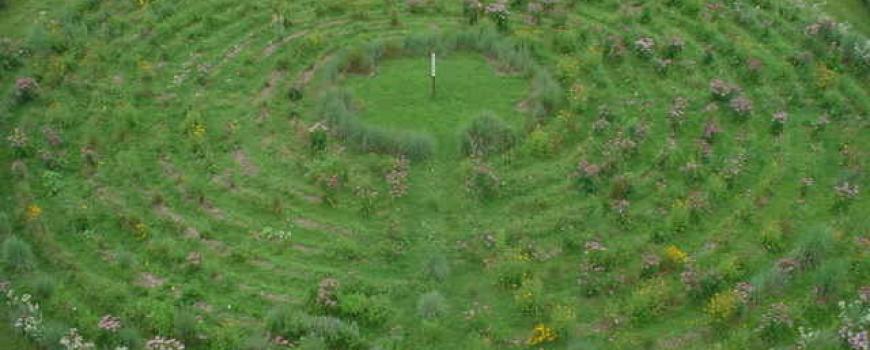 Native plant labyrinth at Mount Saint John